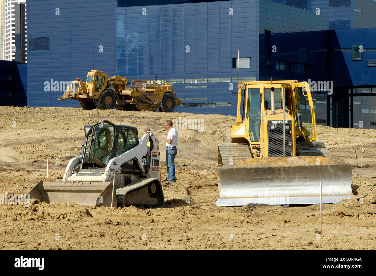 heavy equipment on a construction site in Minneapolis Minnesota Stock Photo