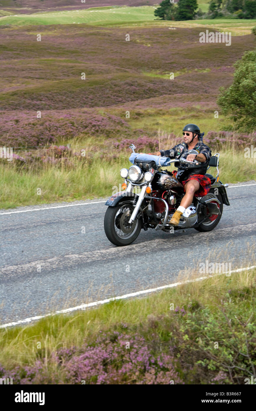 Harley-Davidson motorcycles at summer event, Thunder in the glens Aviemore, Scotland uk Stock Photo