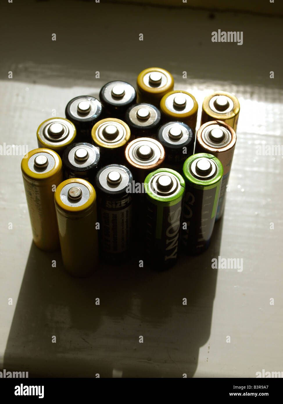 Rechargeable batteries Stock Photo