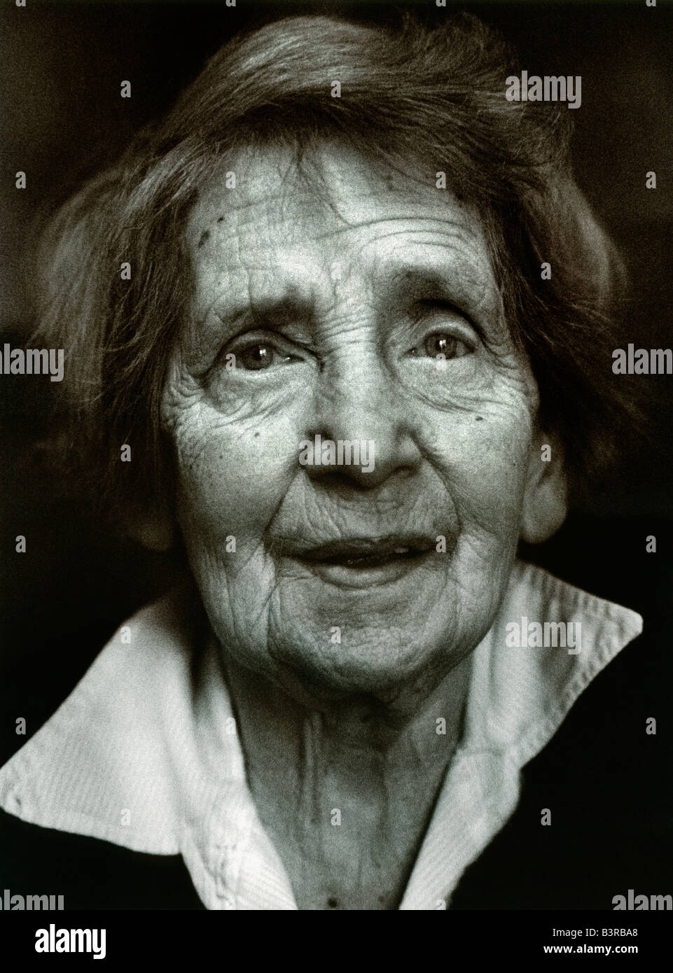 Elderly Woman, close up portrait Stock Photo