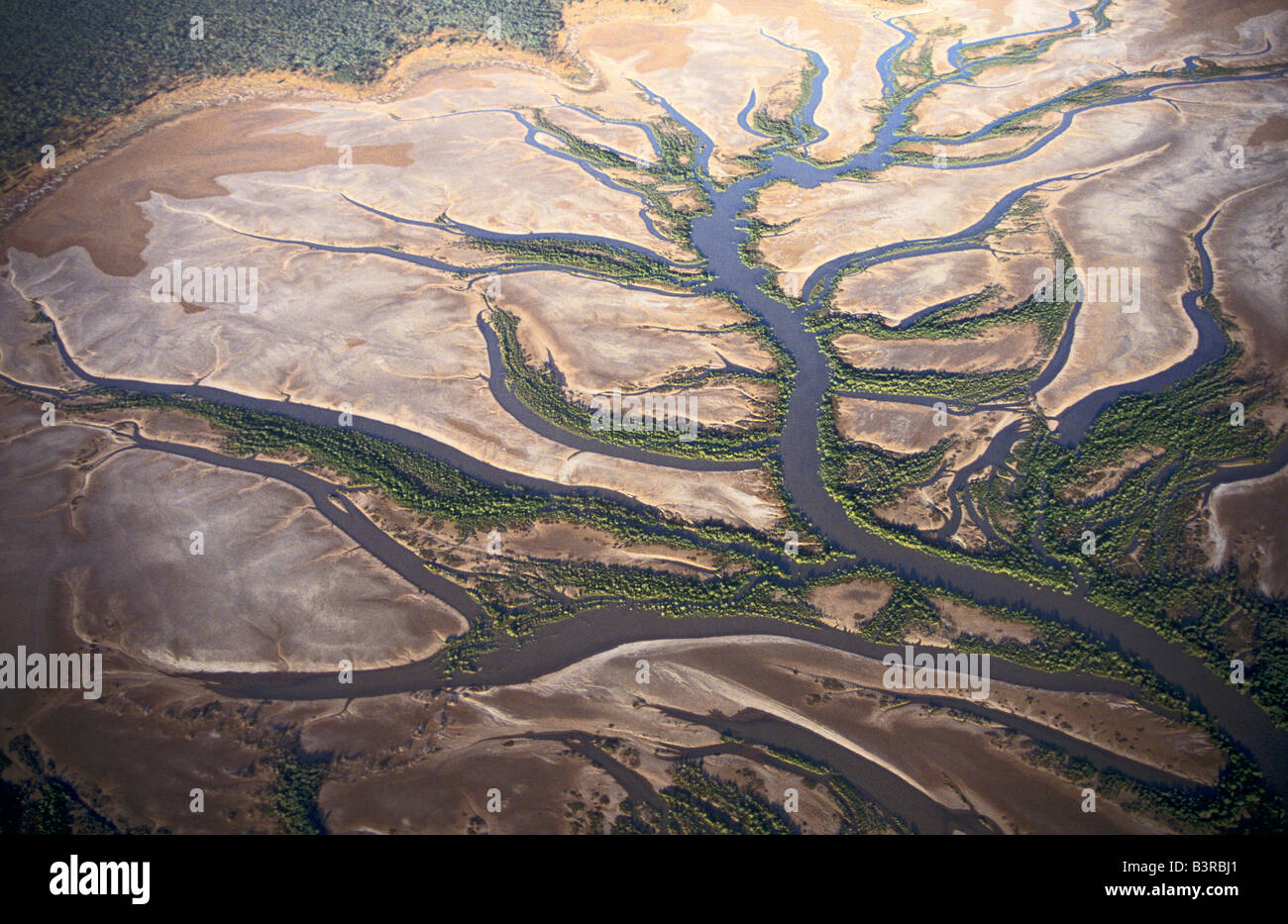 Aerial view of tidal creeks, Australia Stock Photo Alamy