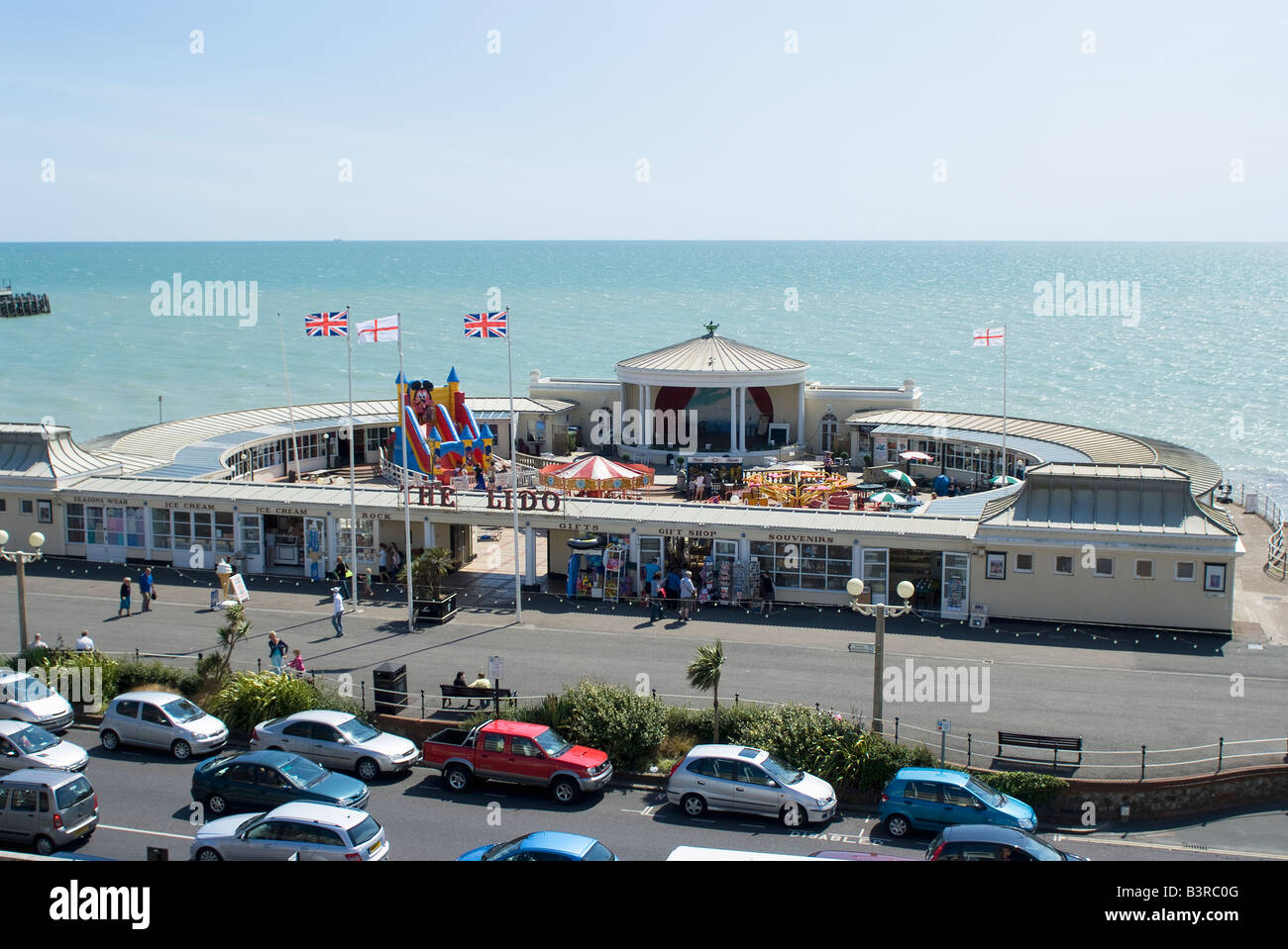 The Lido Worthing on Sea seaside resort entertainment centre in West Sussex England UK Catering food and shopping outlets on the Stock Photo