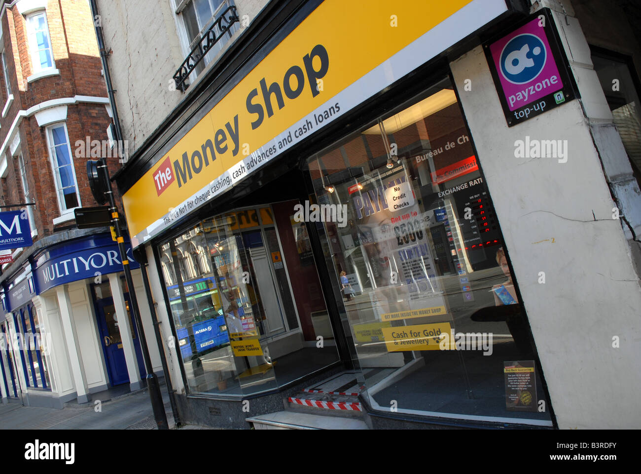 The Money Shop in Shrewsbury Stock Photo