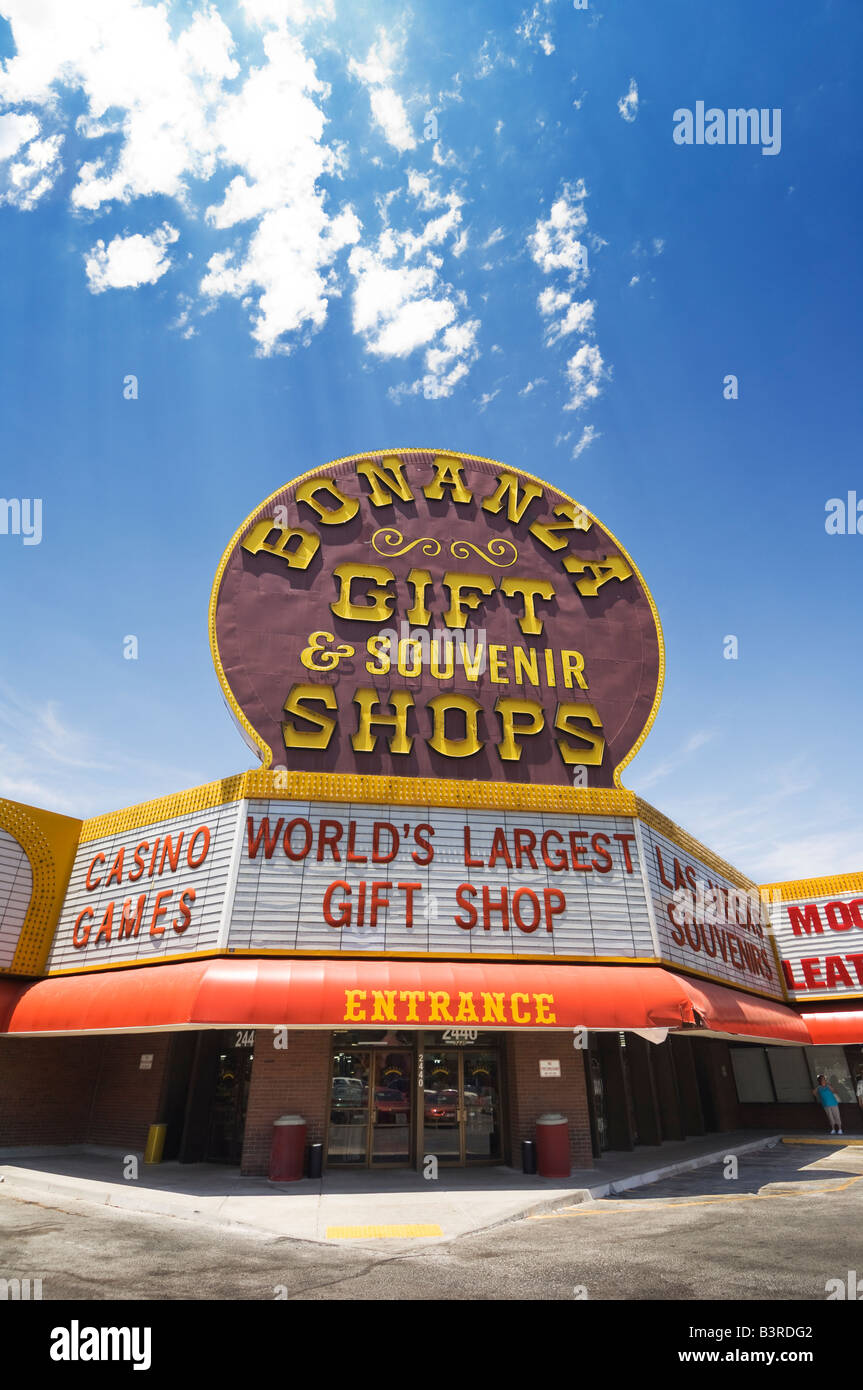 Bonanza Gift Shop worled largest. Las Vegas Stock Photo Alamy