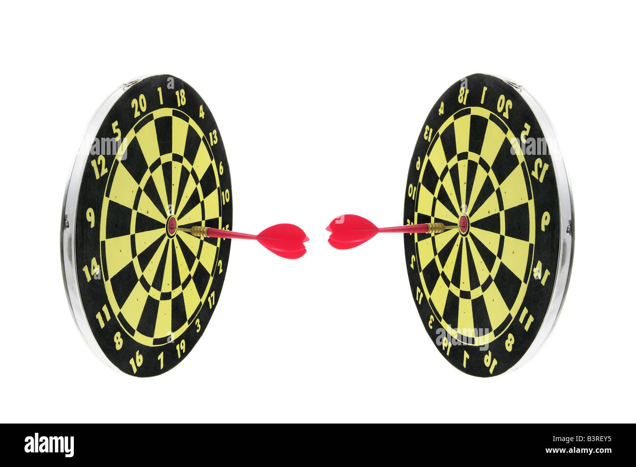 Dart Boards with Darts Stock Photo Alamy