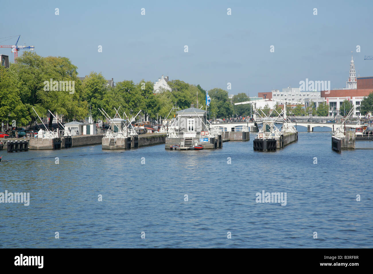 Lock gate on the canal, Amsterdam, Netherlands Stock Photo Alamy