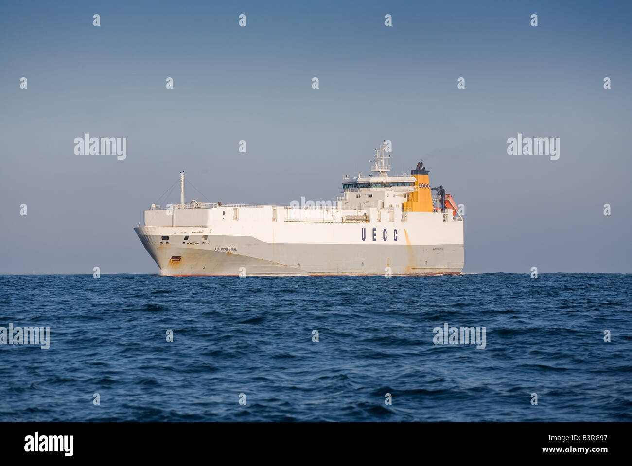 A Car Ferry heading west toward the Western Appoaches and the Atlantic Ocean. Stock Photo