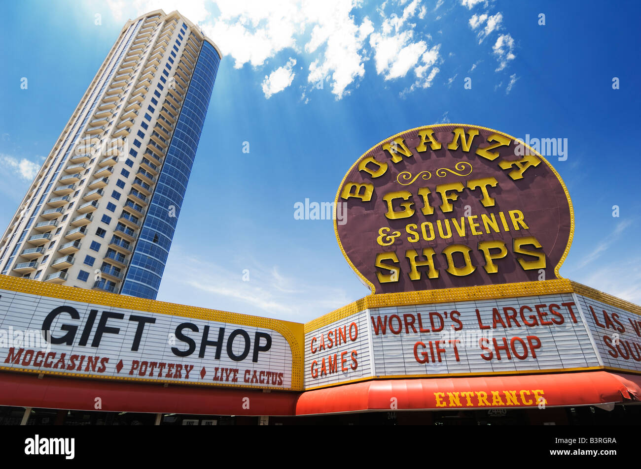 Bonanza Gift Shop worled largest. Las Vegas Stock Photo Alamy