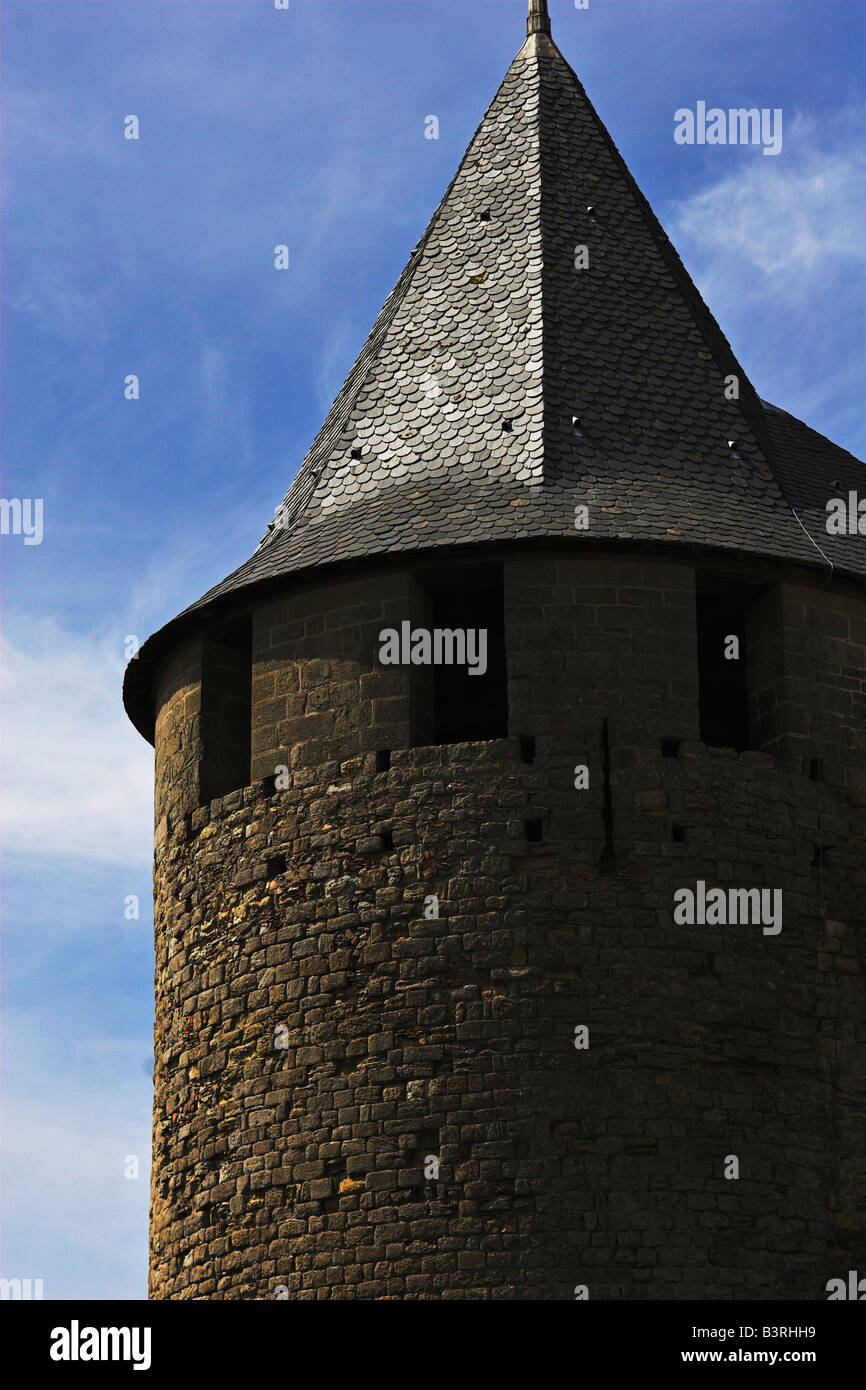 The medieval city of Carcassone in France. Detail Stock Photo - Alamy