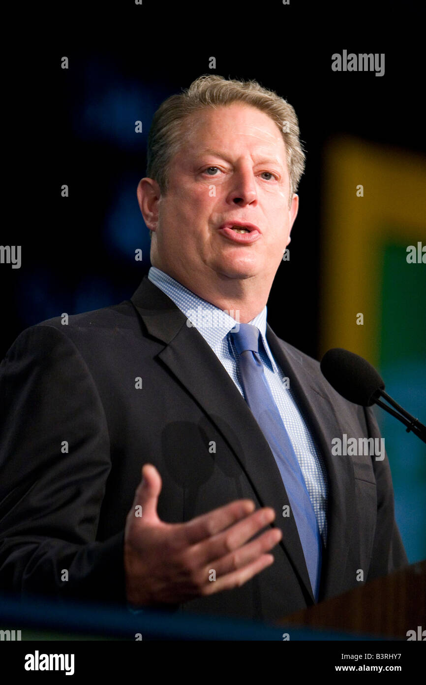 Al Gore speaks at union convention Stock Photo