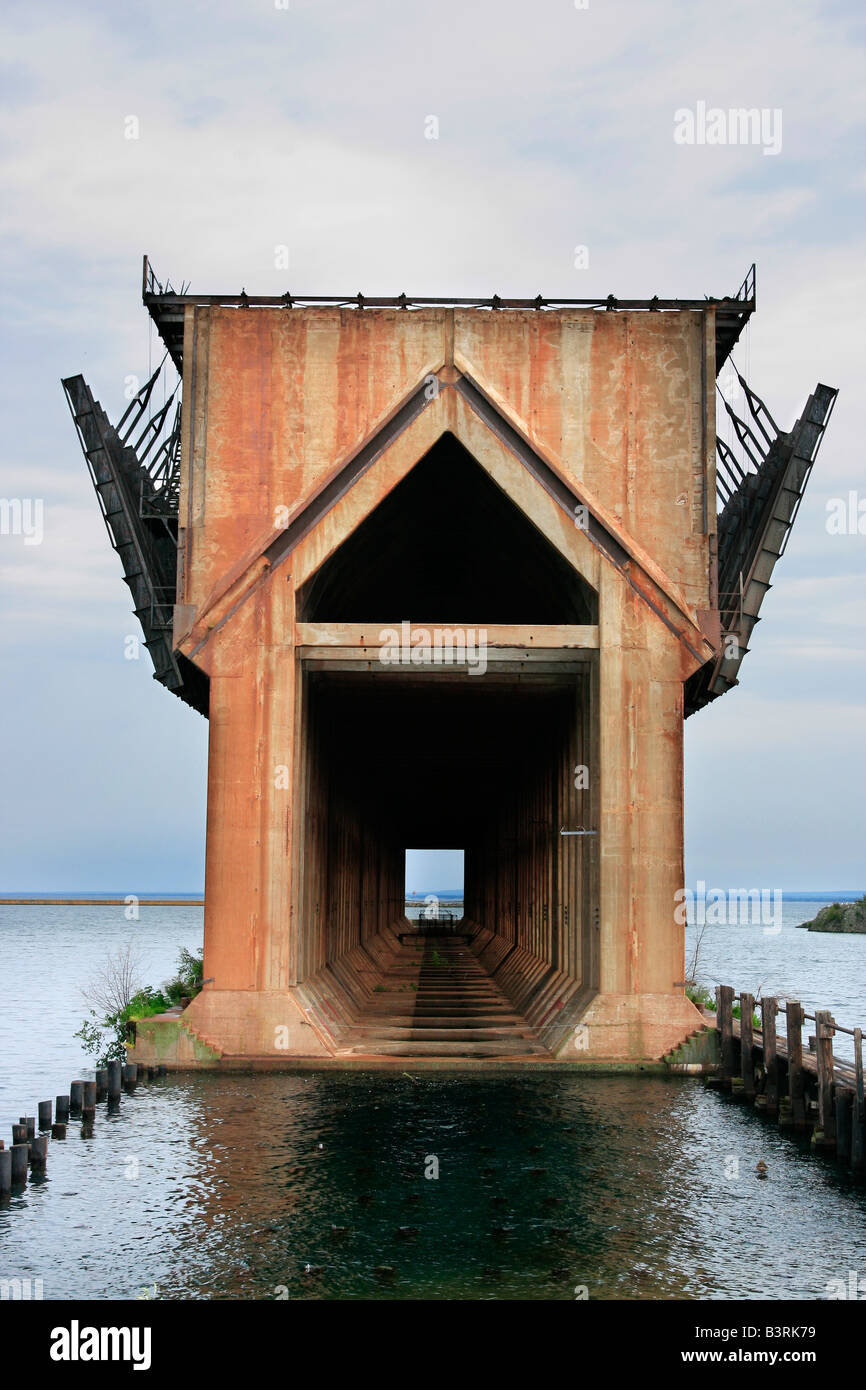Marquette Michigan Lower Harbor ore dock Stock Photo Alamy