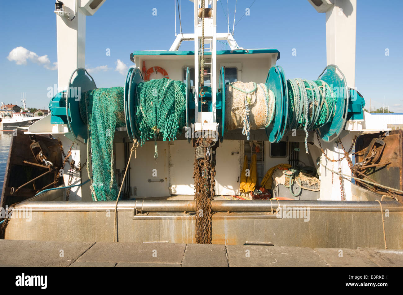 electric Winch winches on a trawler fishing boat Stock Photo - Alamy