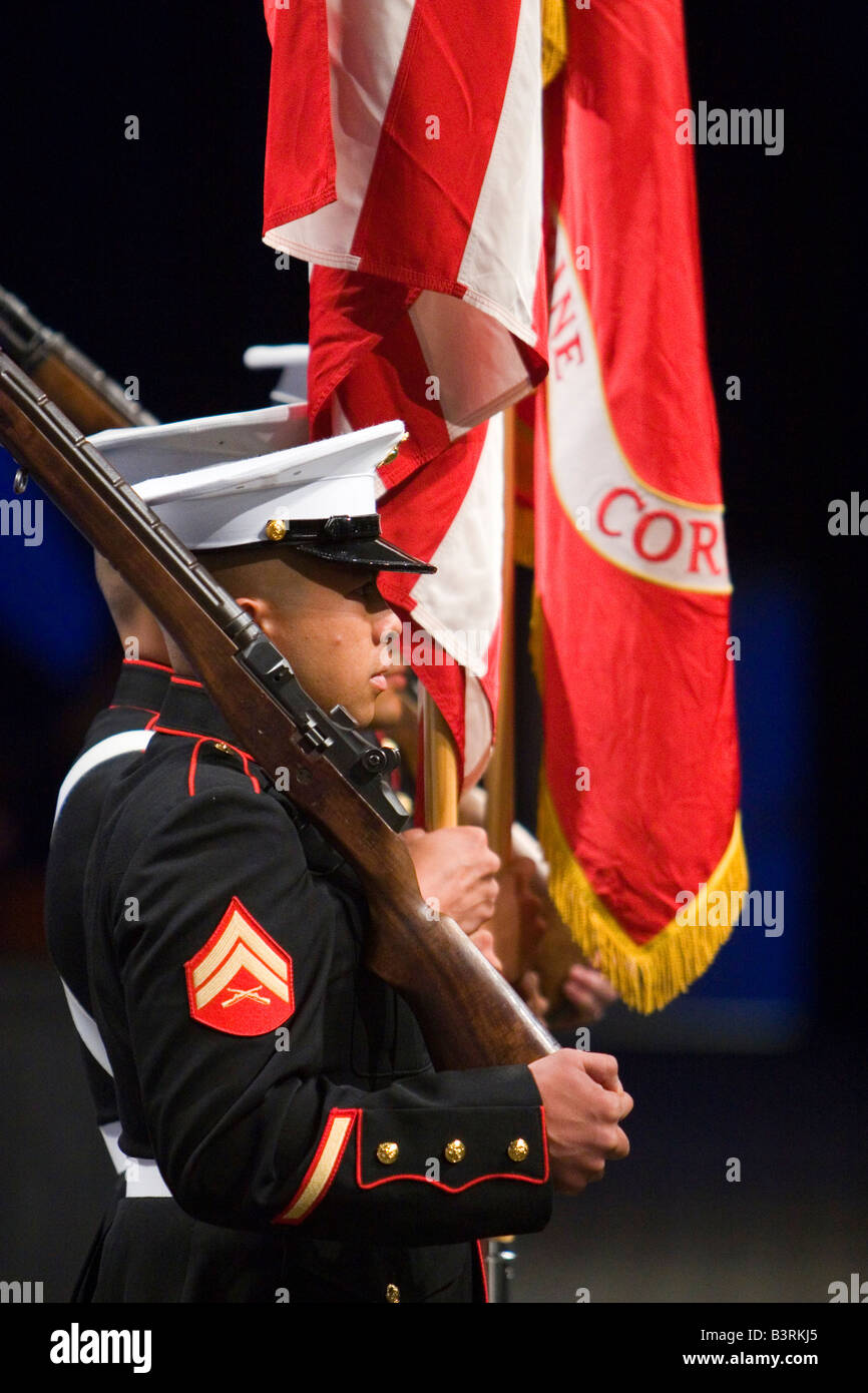 Marine Corps Color Guard Stock Photo - Alamy