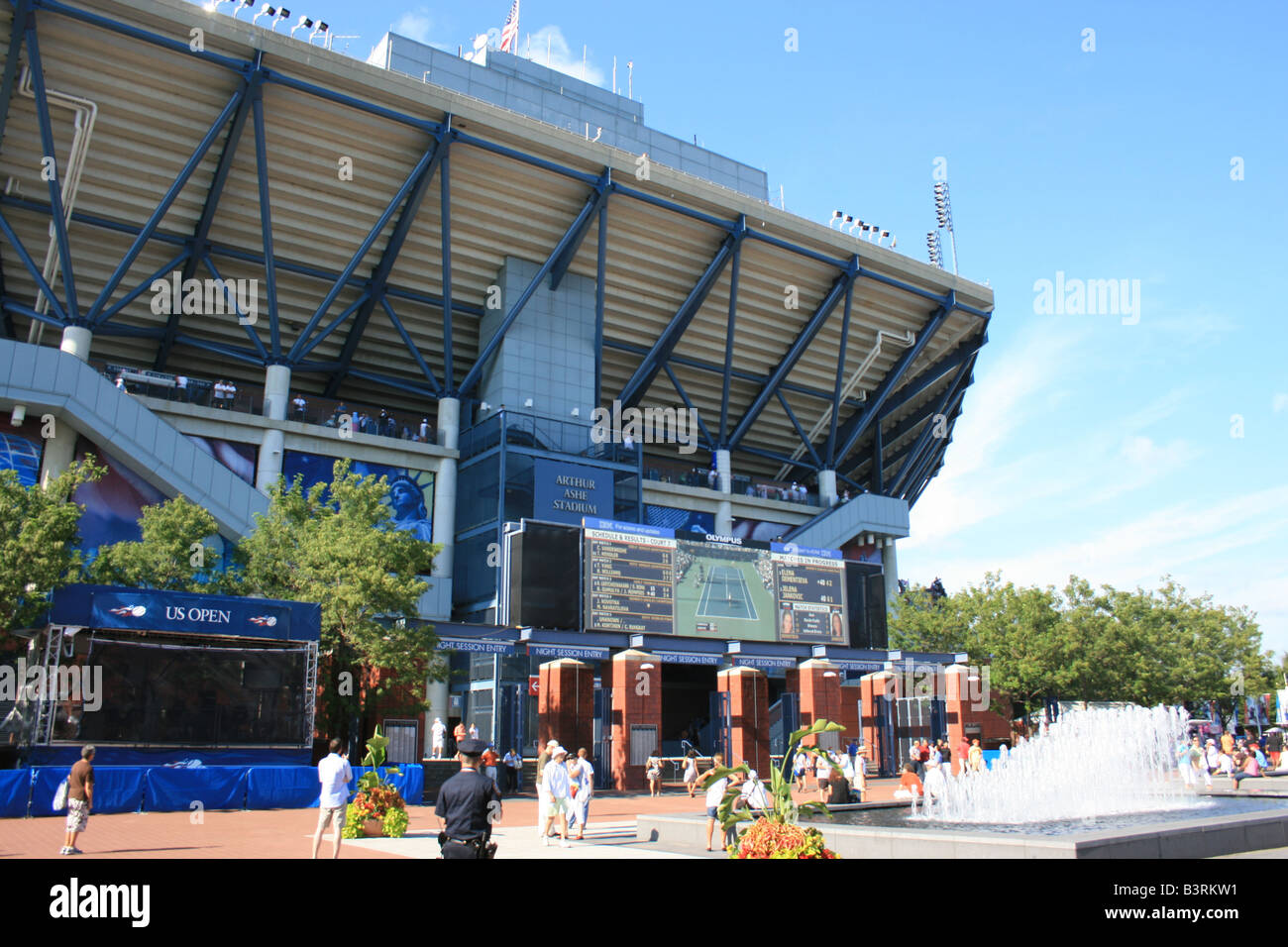 Arthur Ashe Stadium Queens New York Stock Photo Alamy