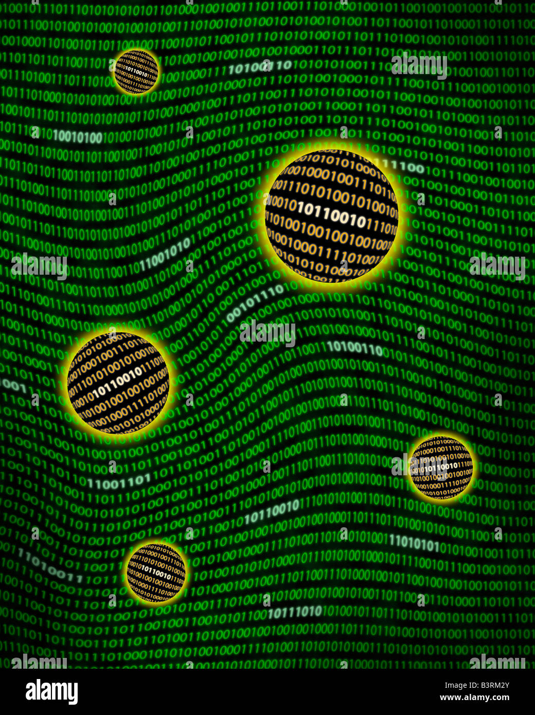 Binary code floating in tech hi-res stock photography and images - Alamy