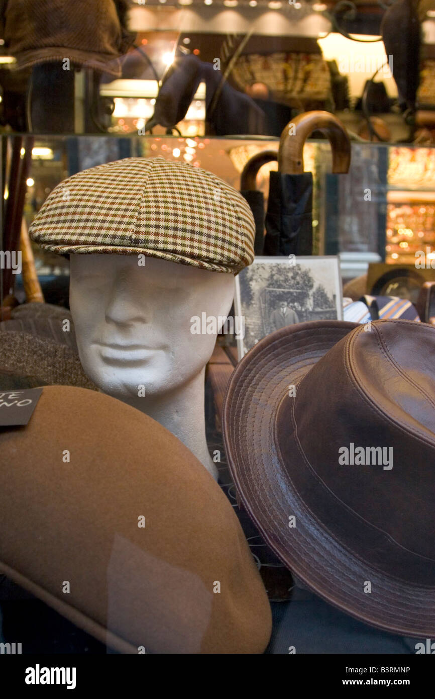 Shop selling traditional mens leather gloves hats and fashion accessories on the Galeries Royales St Hubert in Brussels Belgium Stock Photo Alamy