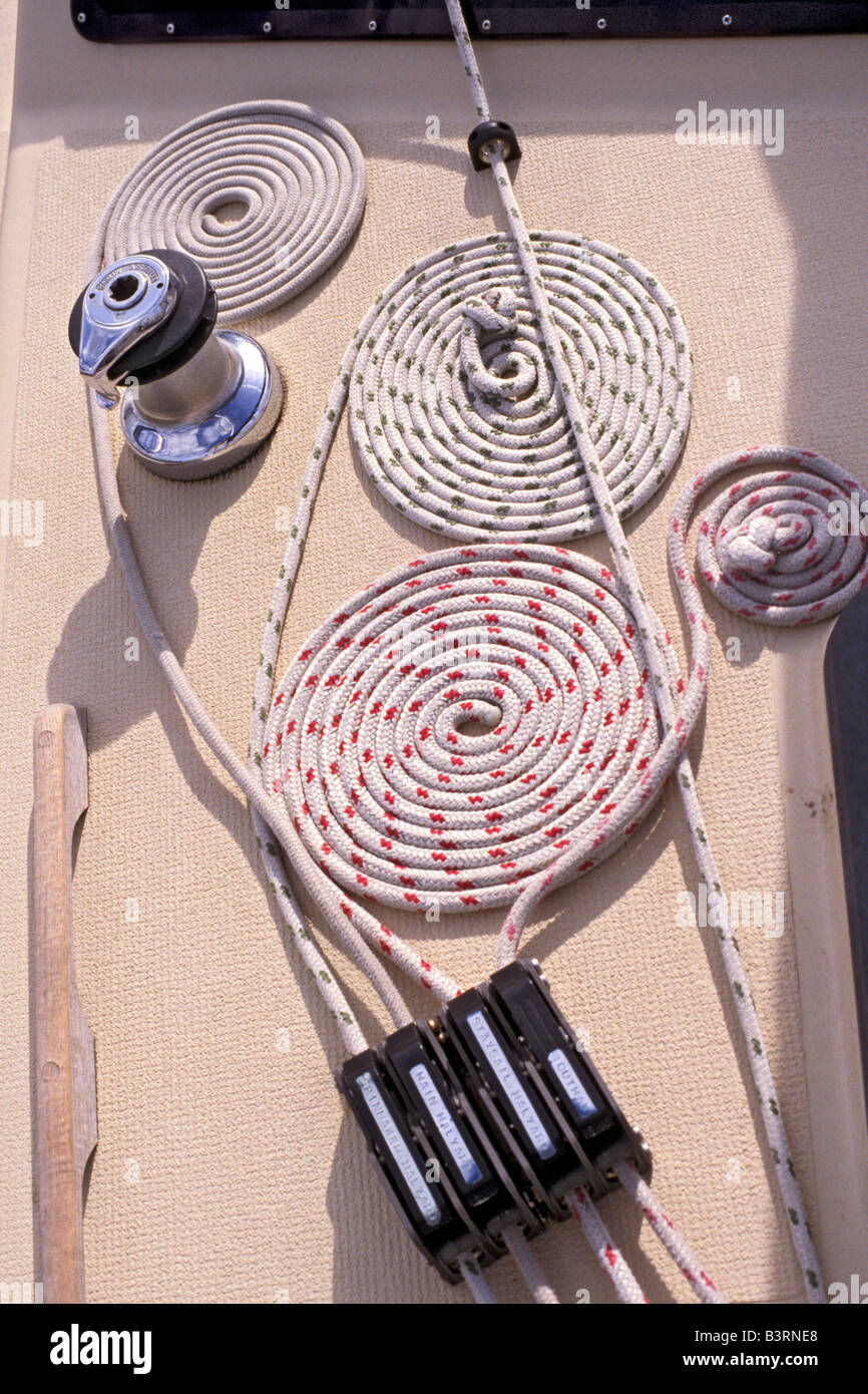 Coiled rope Stock Photo