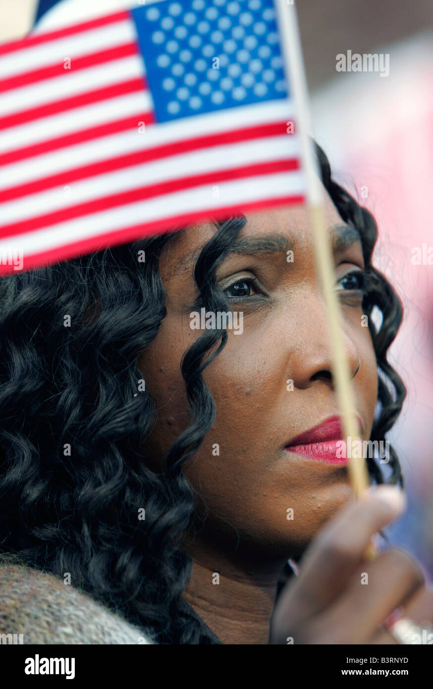 Immigrants and their supporters rallied in Boston Stock Photo