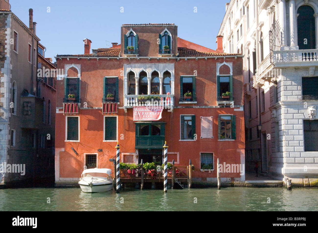 Classic house on the Grand Canal in Venice Stock Photo