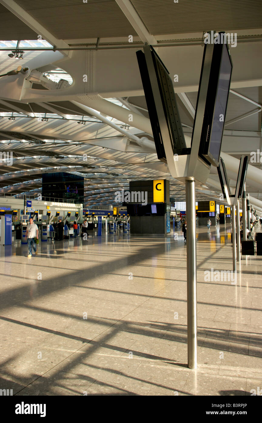uk england Heathrow airport terminal 5 Stock Photo