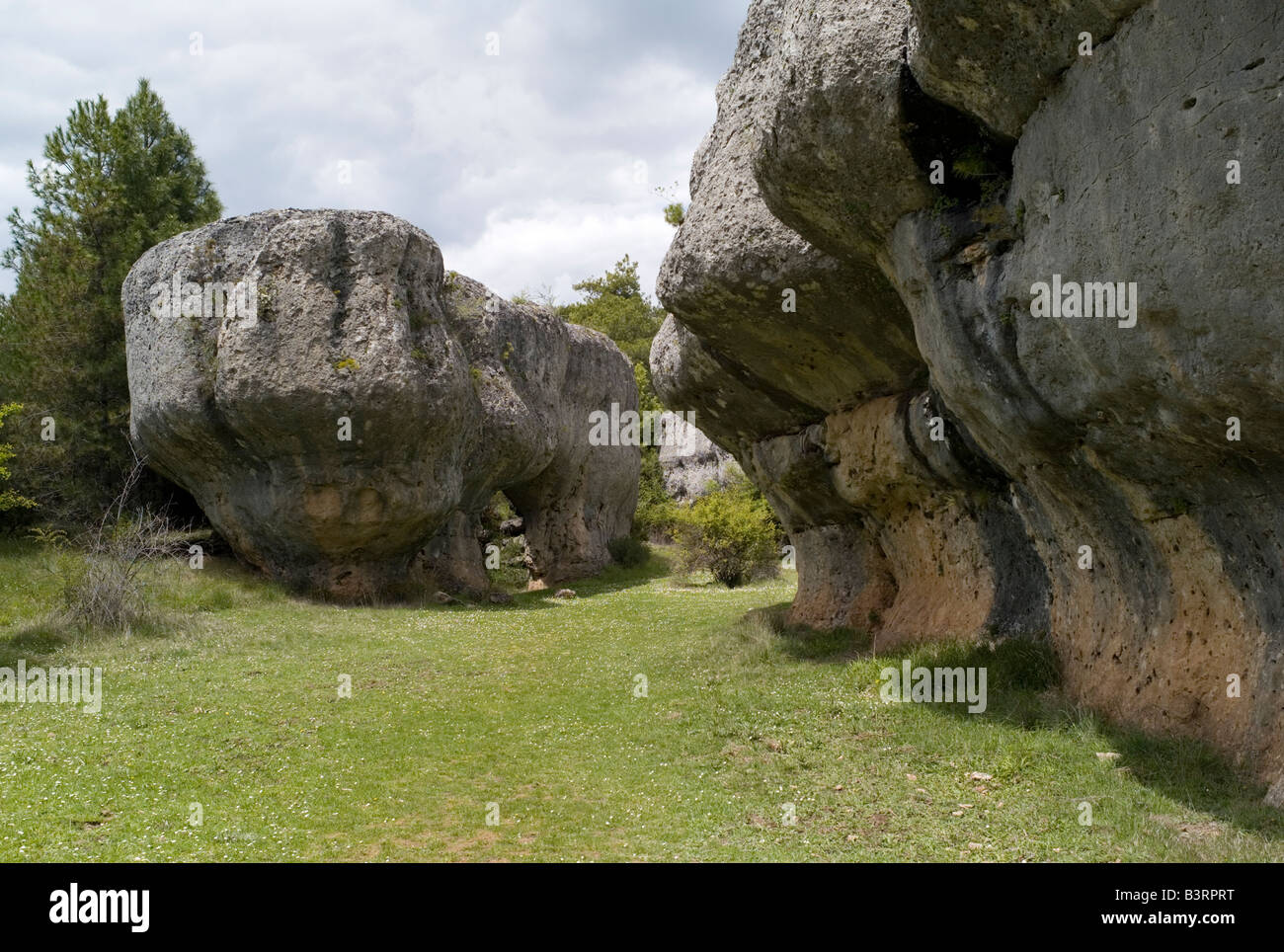 Ciudad Encantada rock formations near Cuenca Spain Stock Photo