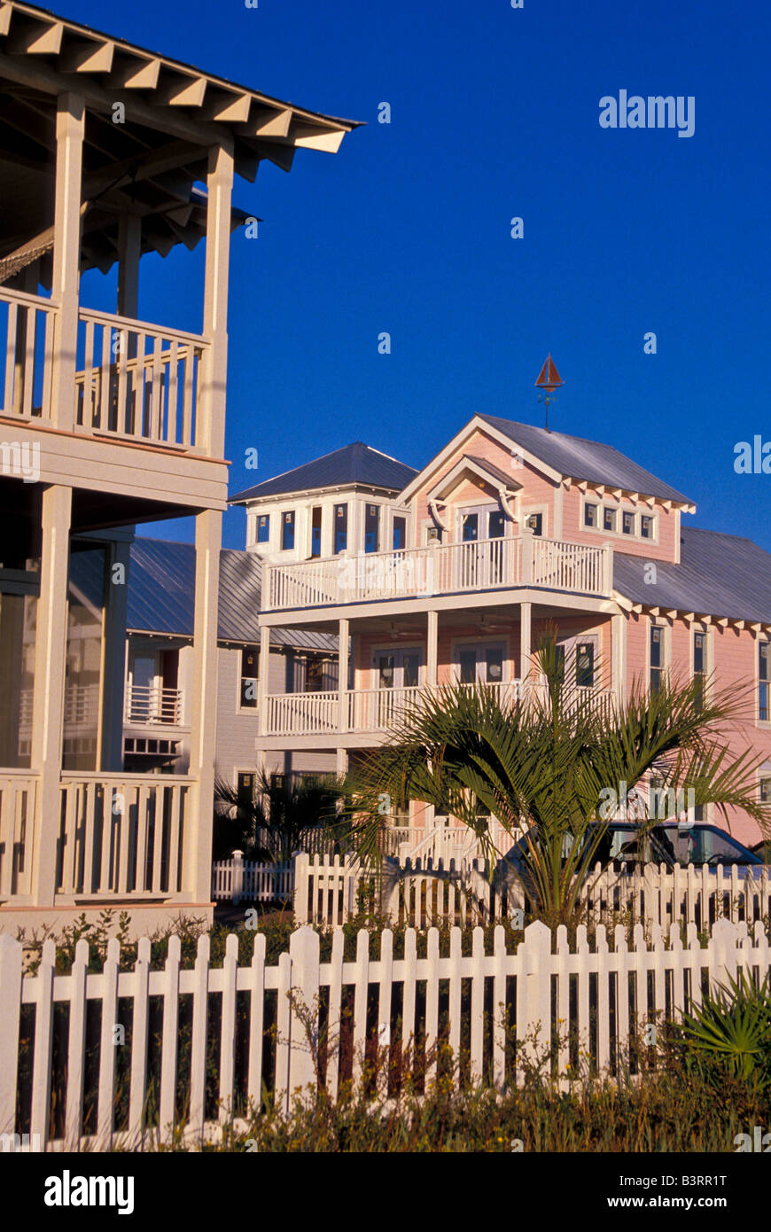 Seaside Florida first New Urbanist development a coastal master planned community with strict architectural standards Stock Photo