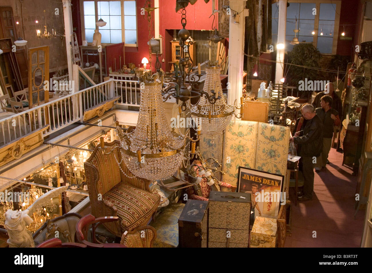 Wide range of various antiques and second hand items for sale in shops