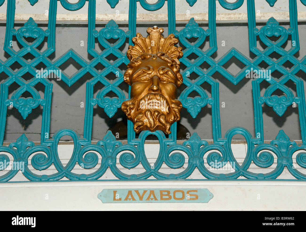 An ornate Portuguese bathroom sign for men Stock Photo Alamy