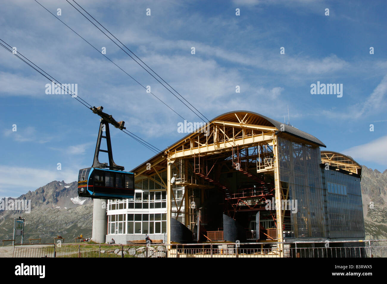 The Grands Montets cable car station near Argentiere in the French Alps  Stock Photo - Alamy