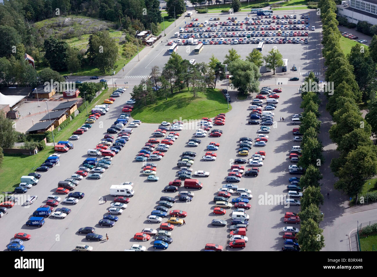 Aerial view parking lot hi-res stock photography and images - Alamy