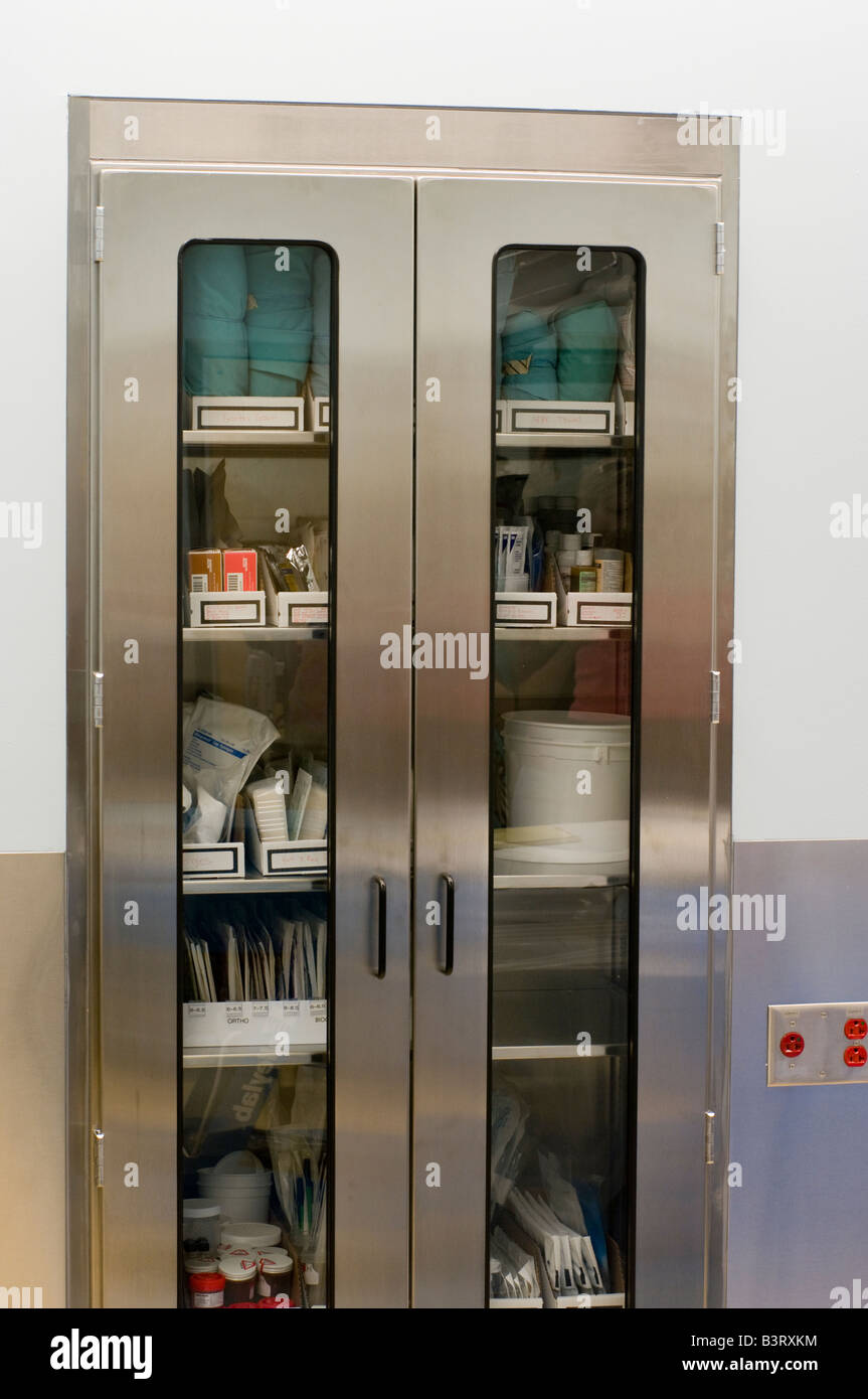 Sterile supplies operating room Stock Photo Alamy