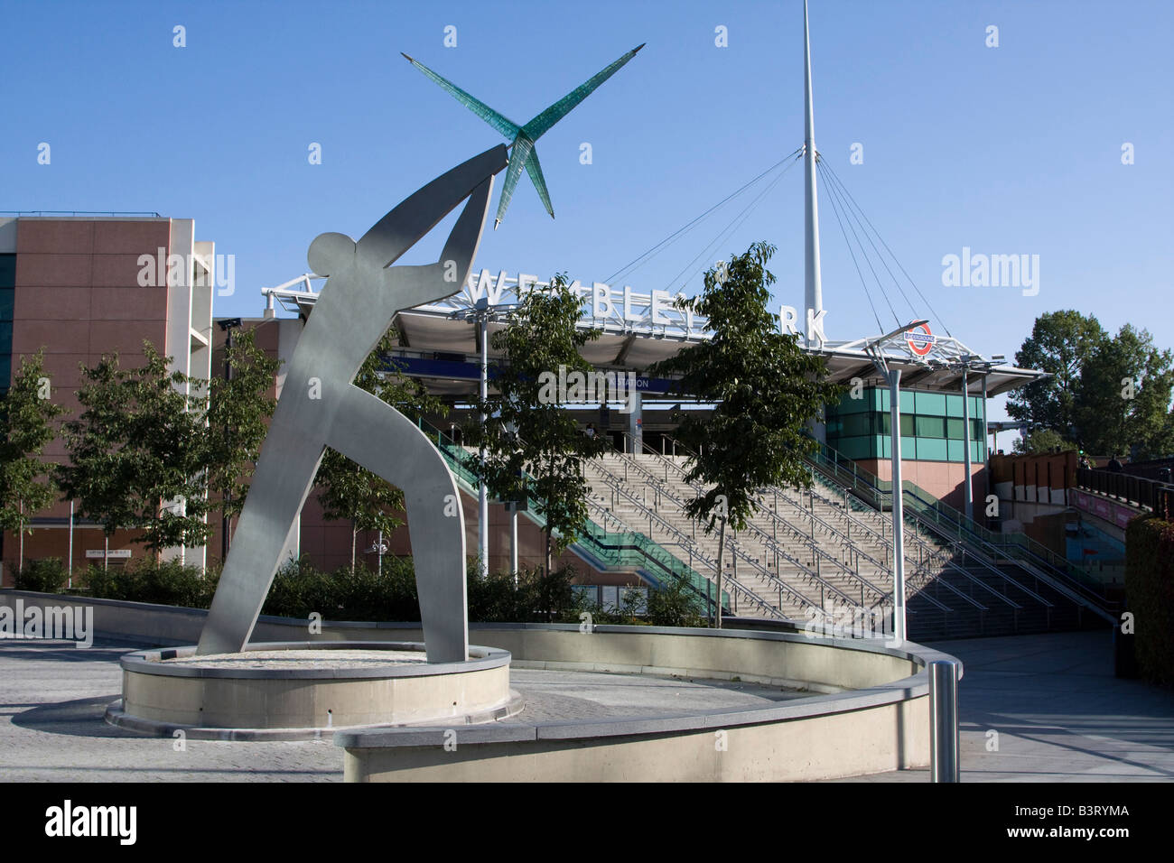 sculpture wembley park london underground station london borough of