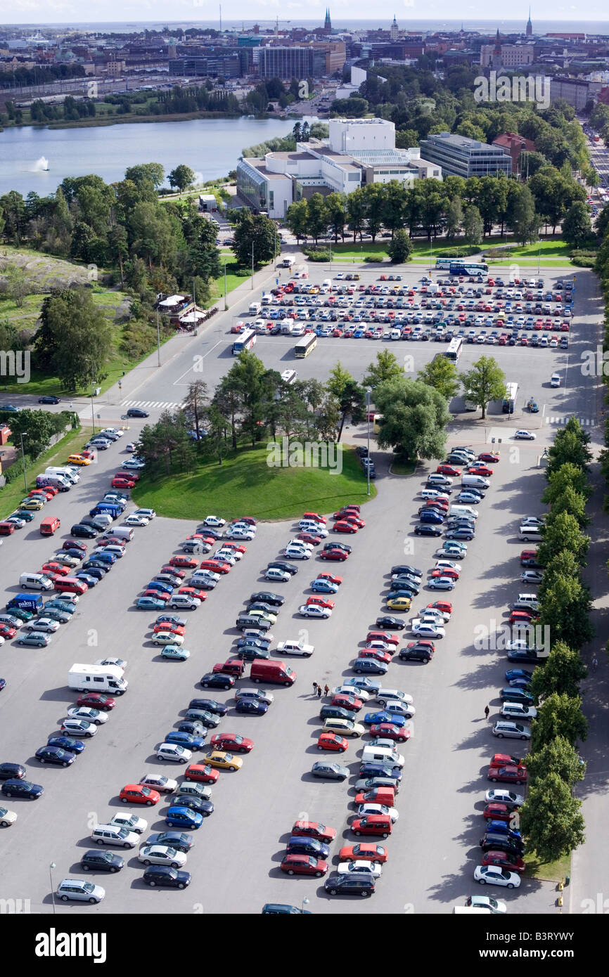 Aerial view of parking lot area Helsinki Finland Stock Photo - Alamy