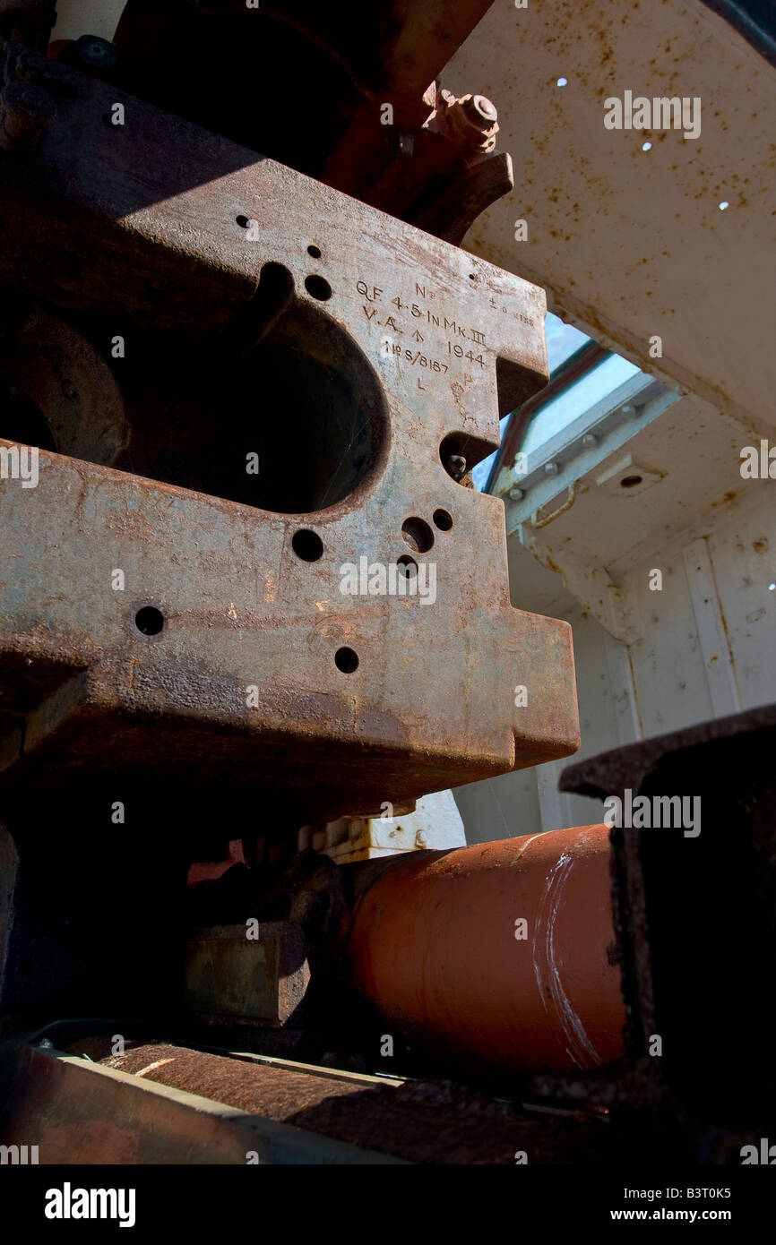 The loading mechanism of a 16 inch naval gun which is located At the huegh battery which is a