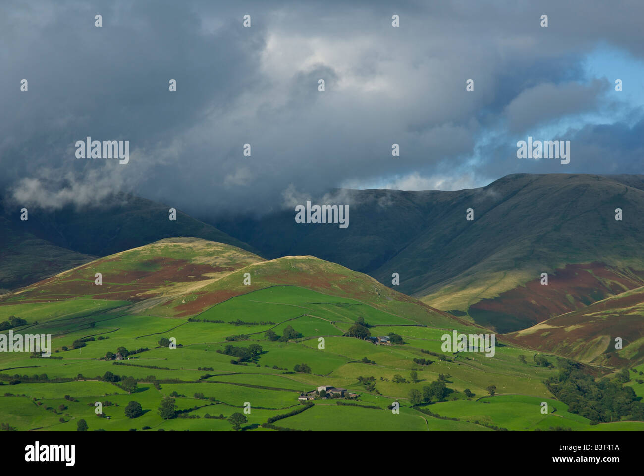 Howgill Hills from Firbank Fell near Sedbergh, Yorkshire Dales National Park, Cumbria, England UK Stock Photo