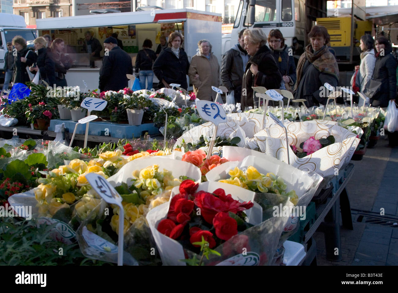 A bright morning at Midi Market, one of Europe's largest open air