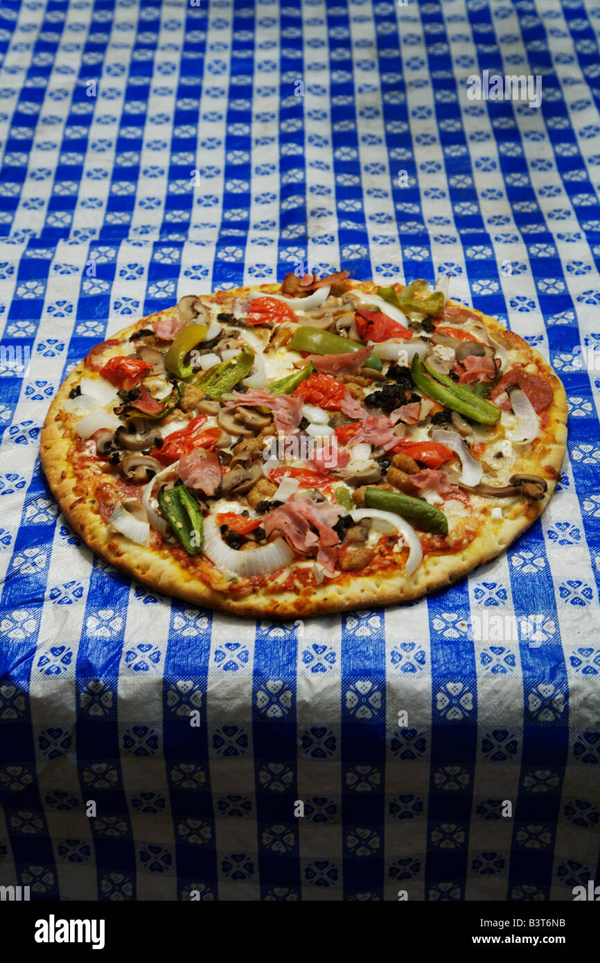 Garbage Pizza 16 inches 11 ingredients Stock Photo Alamy