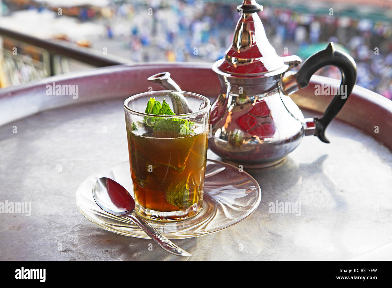 Morocco, Tangier. Mint tea, Morocco's favourite drink Stock Photo - Alamy
