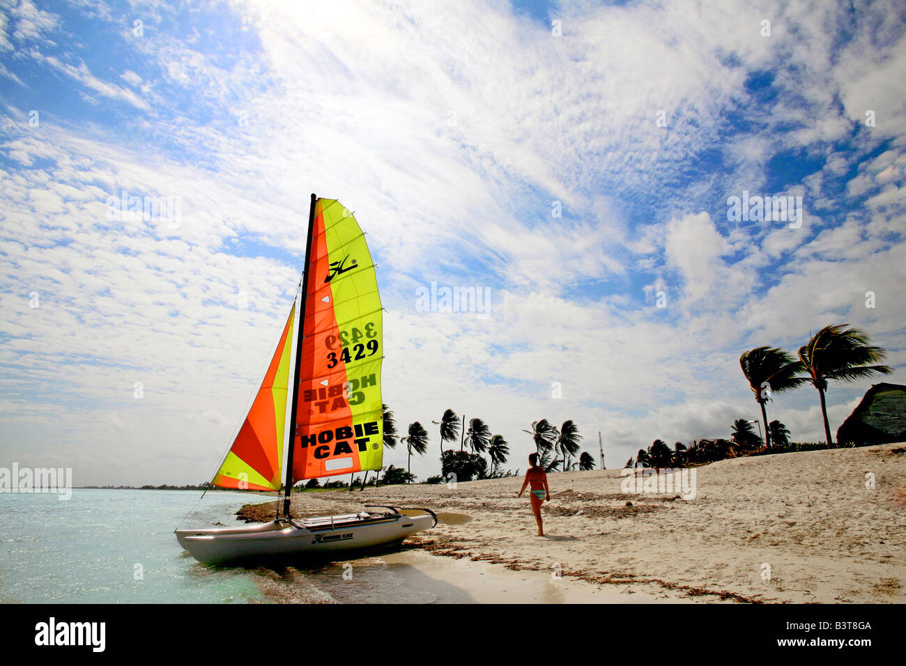 Beach, North Coast, Playa Santa Lucia, Cuba island, West Indies