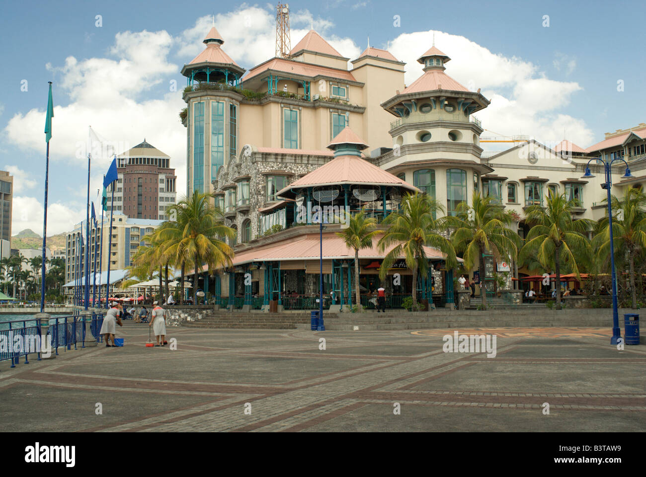 Mauritius, Port Louis. Le Caudan Waterfront. Stock Photo