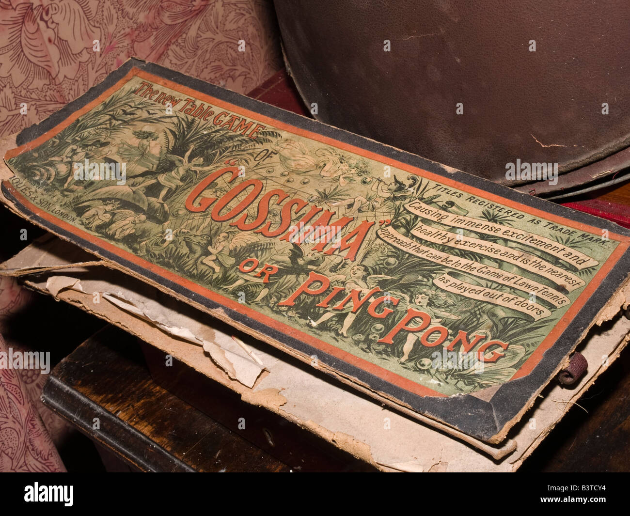 Antique Ping Pong Game called Gossima Stock Photo - Alamy