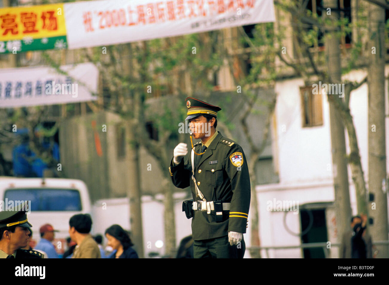 Asia, China, Beijing. Police traffic. MR. Stock Photo