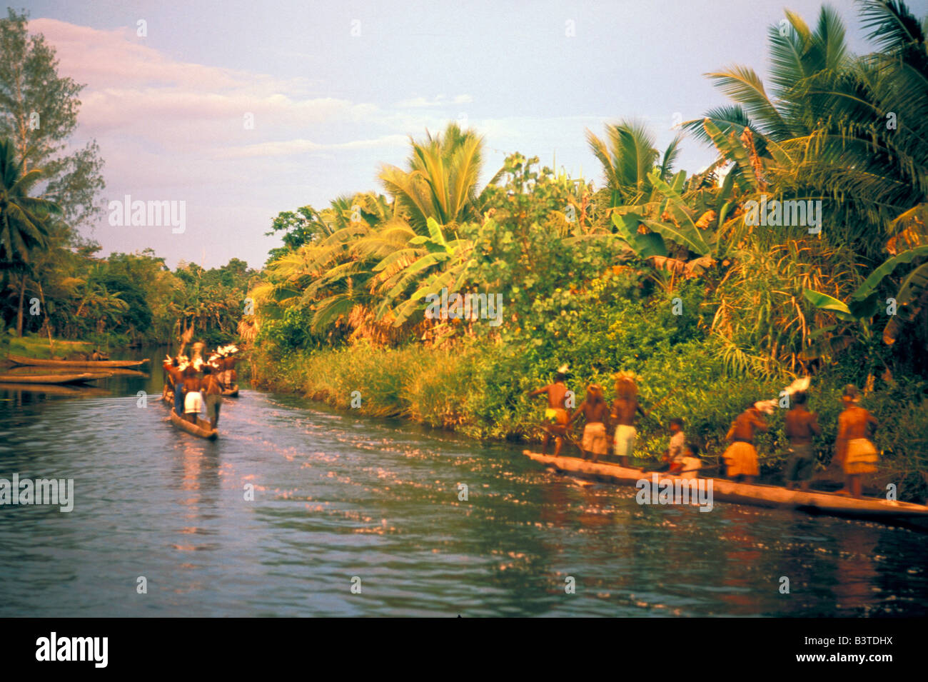 Oceania, Indonesia, Irian Jaya. Asmat people. Stock Photo