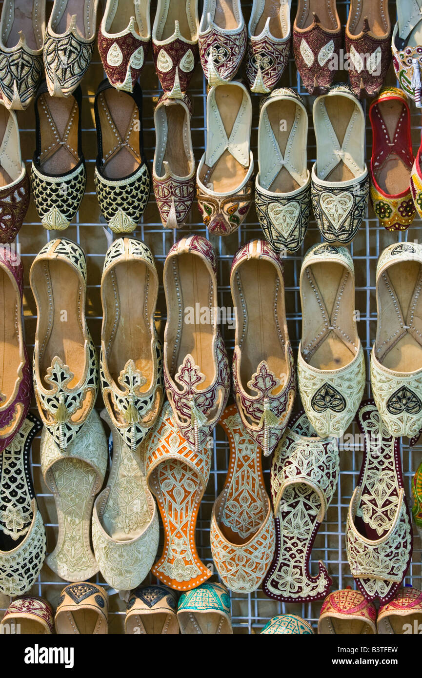 Oman, Muscat, Mutrah. Mutrah Souk / Market, Arabian Slippers Stock