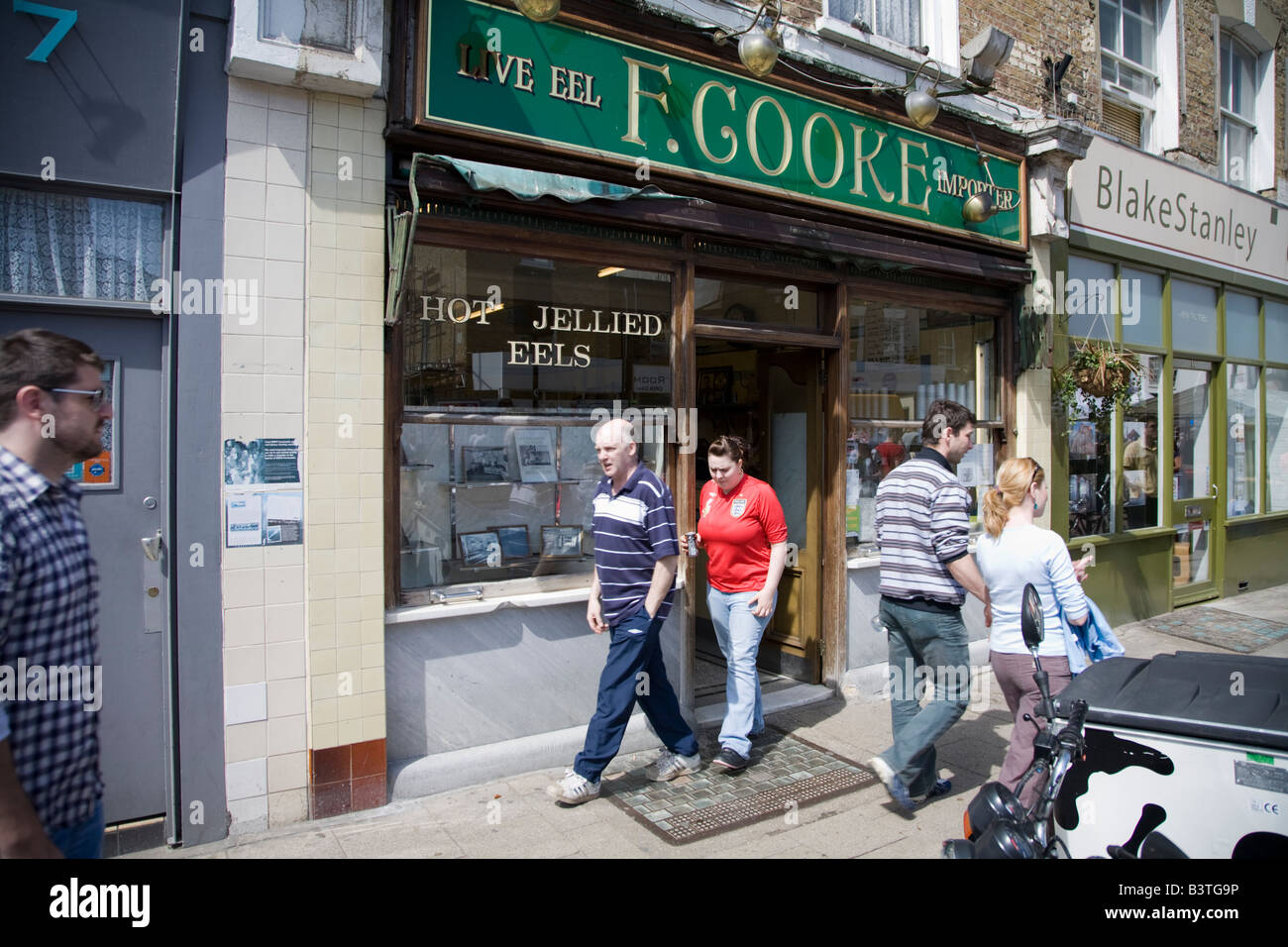 Pie and Mash shop, Broadway Market, Hackney, London Stock Photo