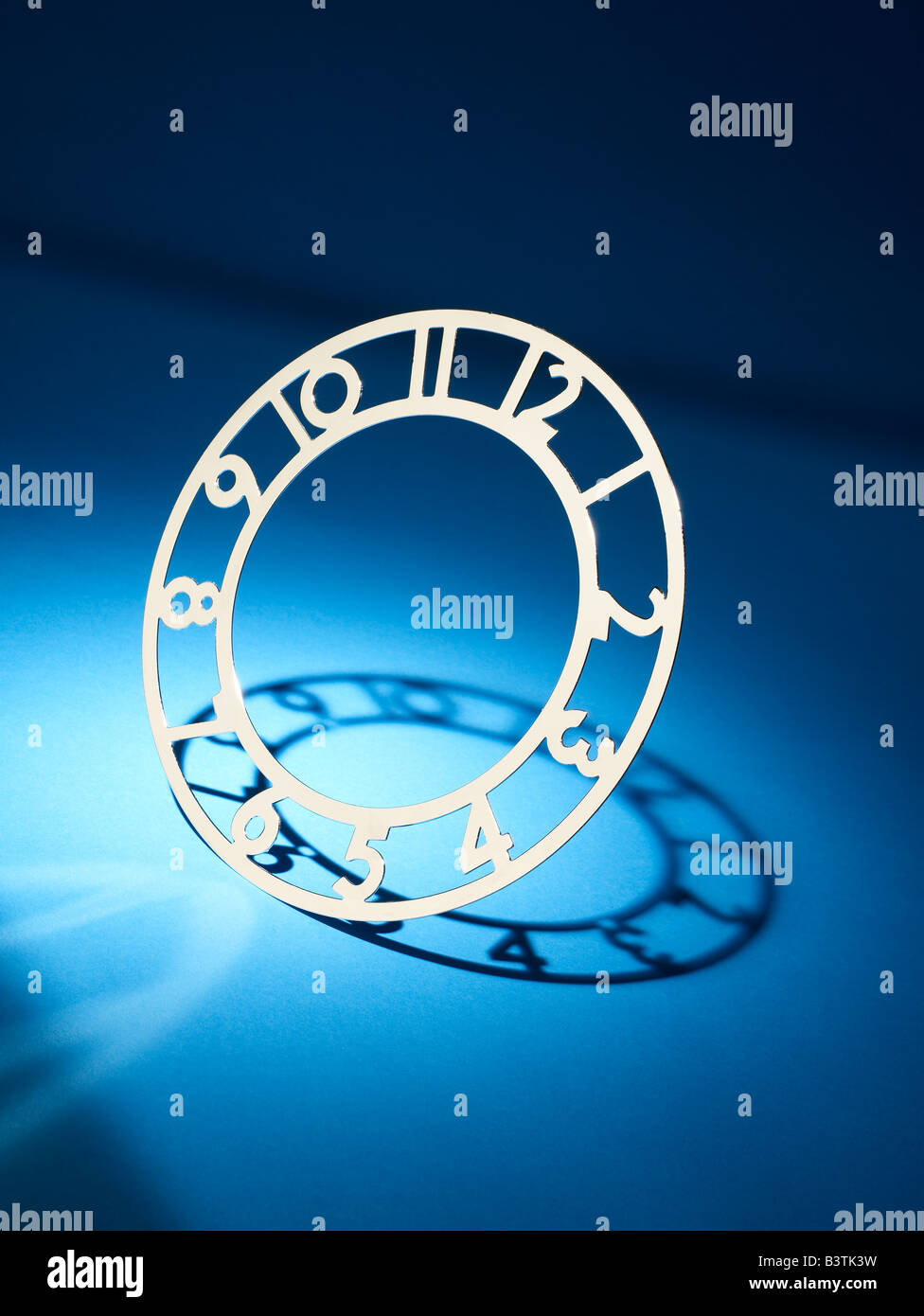 Clock face numbers vertical Stock Photo