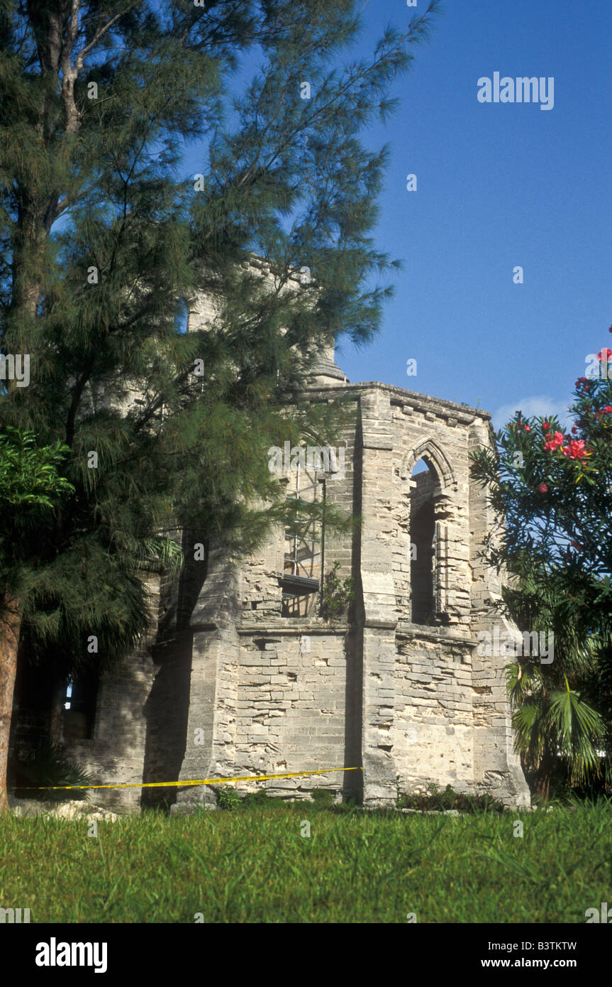 Unfinished Church, Kent Street, St George, Bermuda Stock Photo