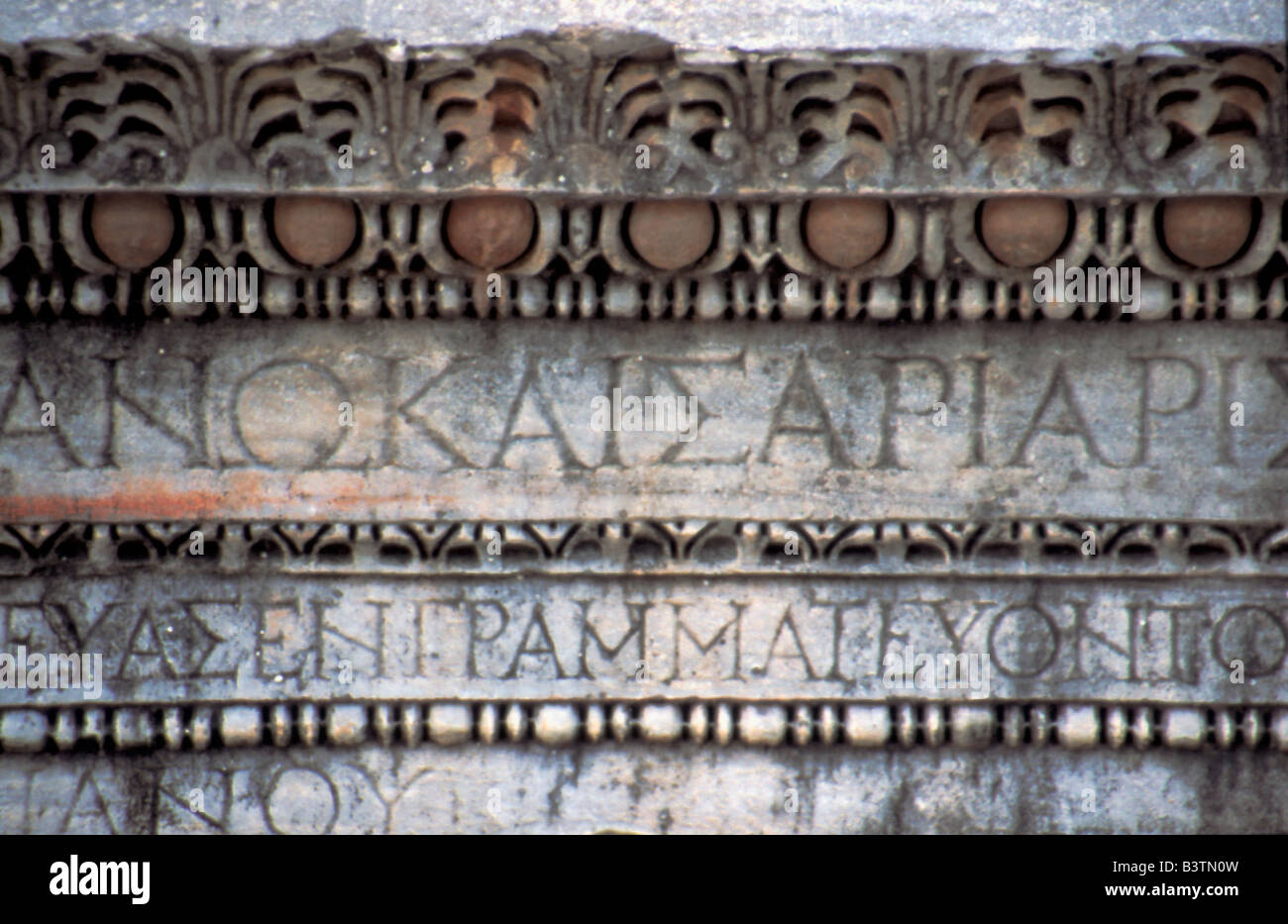 Ephesus Inscriptions Europe, Turkey, Ephesus. Ruin of Roman inscriptions and decorations ...
