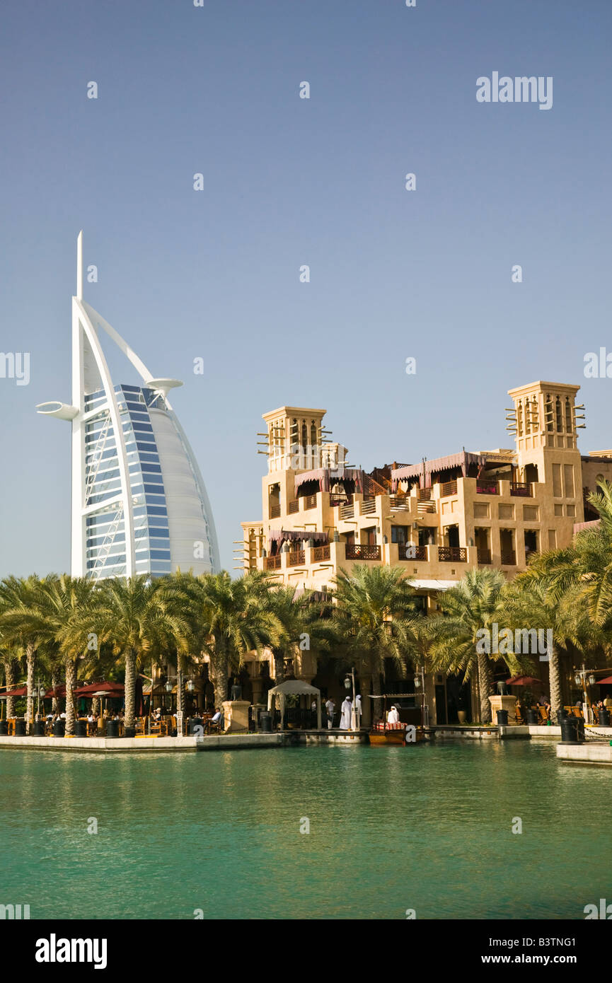 United Arab Emirates, Dubai, Umm Suqeim. Burj alArab Hotel from the