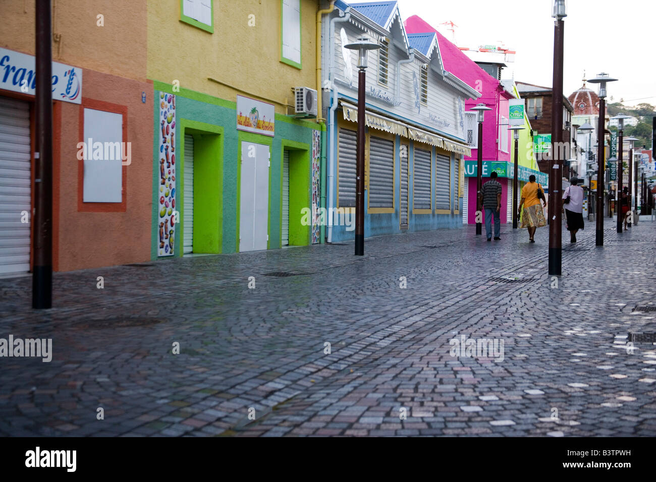 MARTINIQUE. French Antilles. West Indies. FortdeFrance. Shops along